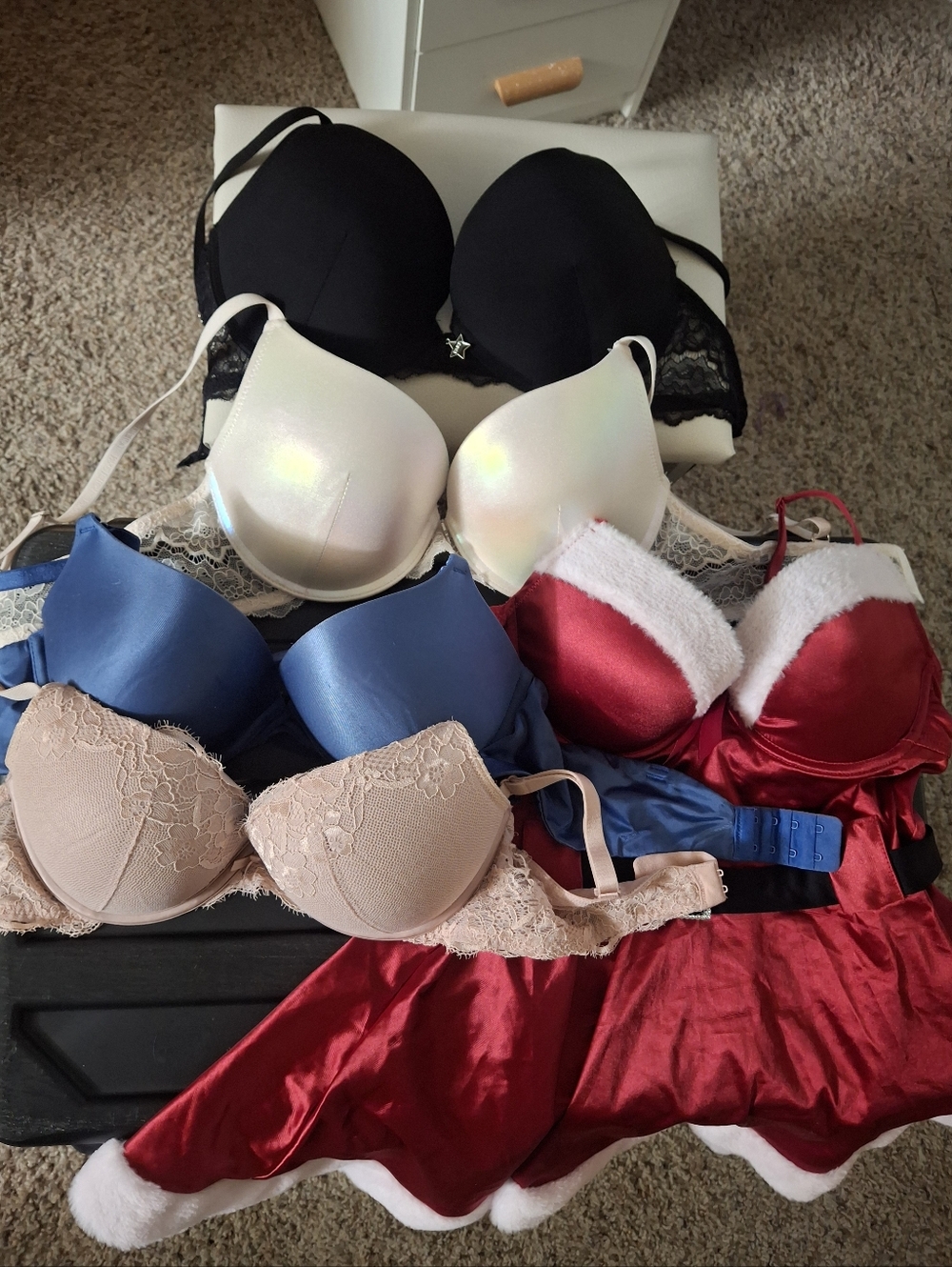 5 Pieces New & Used 34D 36C Pushup Paris Hilton Ambrielle Large